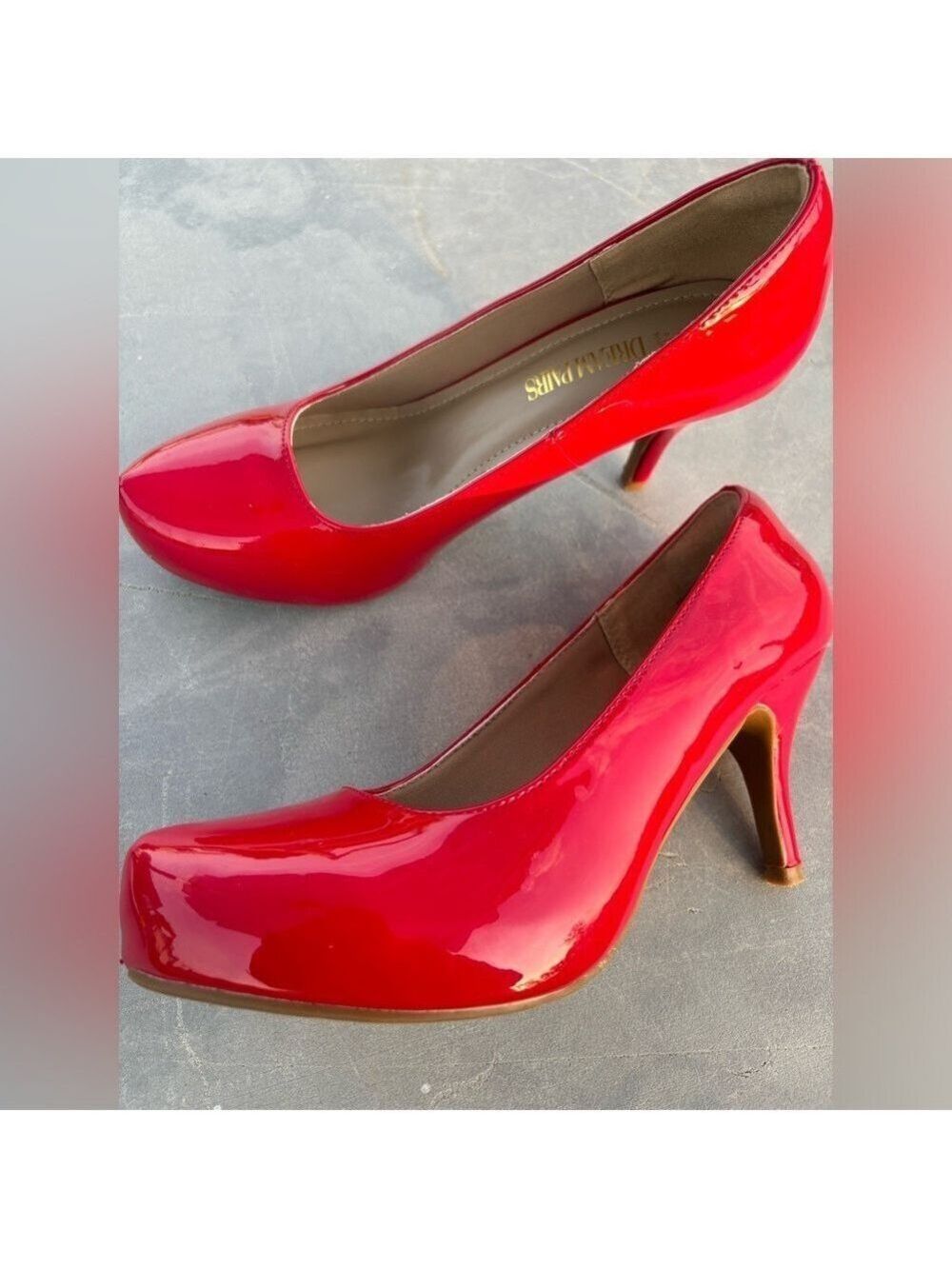 Dream Pairs Red Patent Heels Women Shoes - Picture 10 of 13